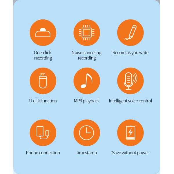 Lightweight Voice Activated Recorder With Playback Audio Recording Device For Meetings MP3