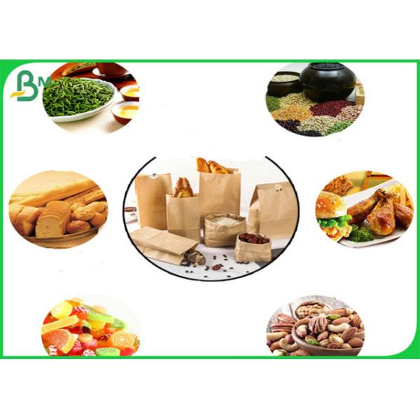 80g FDA Certified Brown Kraft Paper Roll For Making Paper Bags 80g FDA Certified Brown Kraft Paper Roll For Making Paper Bags