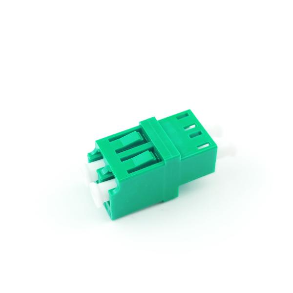 Adaptador de Fibra Óptica B LC APC Verde sem Orelhas Duplex para Aplicações FTTH