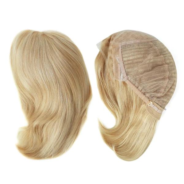 Jewish Wigs Brown Injection Silk Top Kosher Lace Front Jewish Wigs New Glueless Silk Top Human Hair short European Hair Jewish Wig