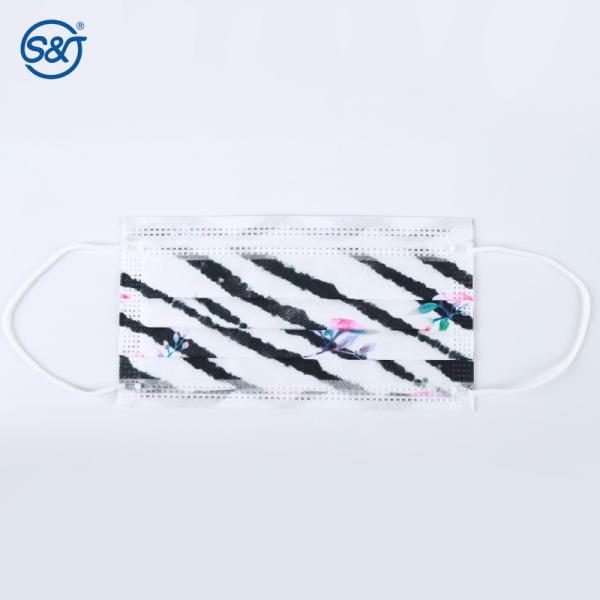S&J 3ly Patterned Custom Face Mask Factory Cheap Price Disposable Medical Mask Class III 3 Ply ASTMF2100 Level 3 Adult, Children