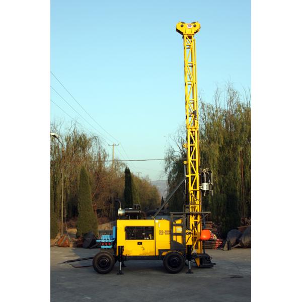 Perforadora hidráulica de la base del remolque de la rueda de la profundidad el 1000m de la perforación del HWL