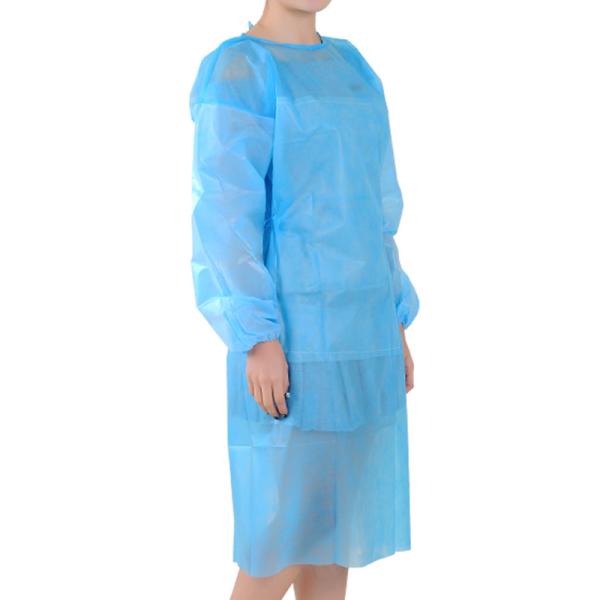 Colored Non Woven Isolation Gown / Breathable Medical Doctor Gown