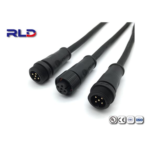 5 connecteur hommes-femmes imperméable de la prise LED du noyau IP68 du connecteur 5 de Pin M16