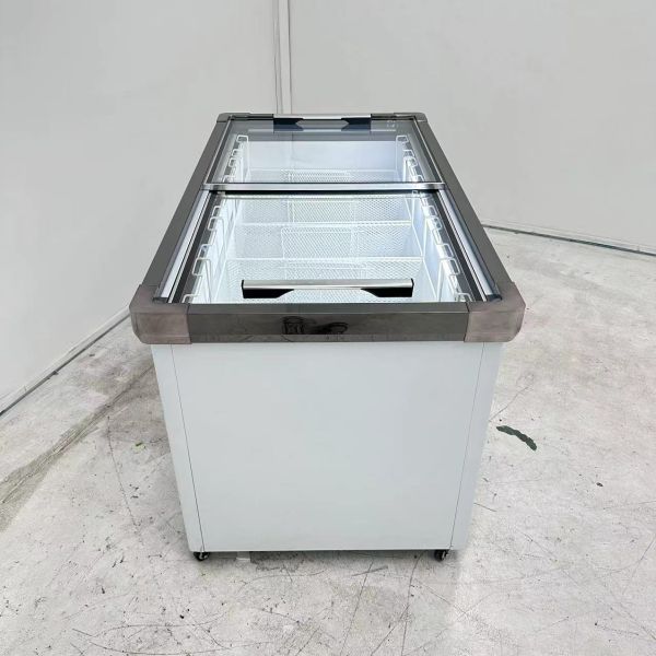 Supermarket Top Glass Freezer Glass Chest Freezer Customized Logo