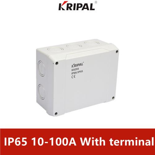 IP65 50A 100A M32 CE Outdoor Junction Box With Terminal Dustproof