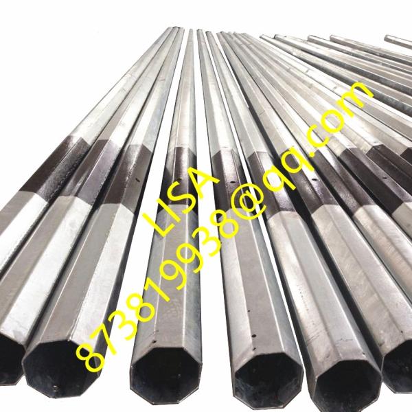 Hongxin Octagonal 345Mpa Hot Dip Galvanized Octagonal 9M Utility Steel Pole