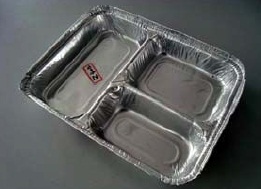 Three Divisions Disposable 8011 Aluminum Food Containers For Restaurants
