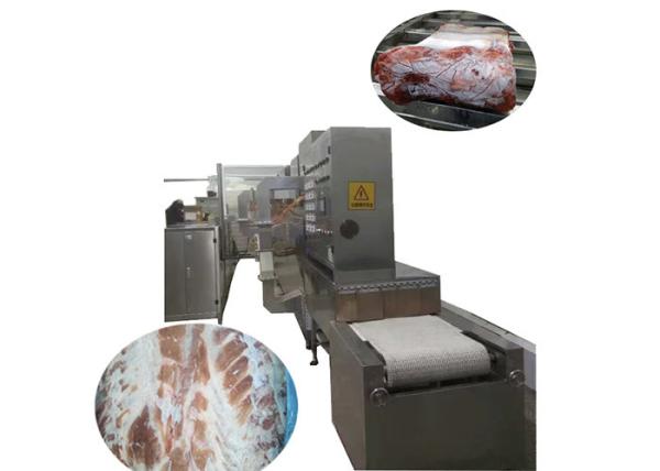 Stainless Steel Meat Thawing Machine Microwave Frequency 60KW , 20kg/H Capacity