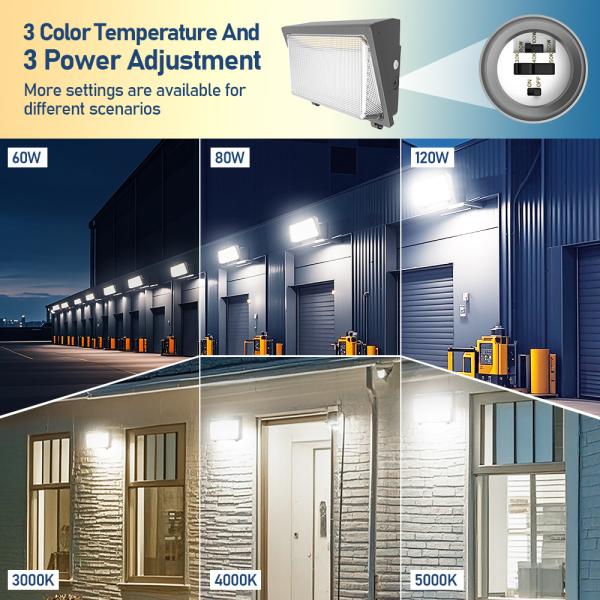 3000K 4000K 5000K LED WallPack Light For Commercial / Industrial Areas