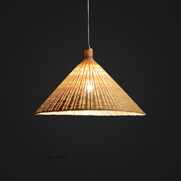 New Chinese Style Bamboo Pendant Lights Traditional Hand-made Bamboo cone lamp(WH-WP-72）
