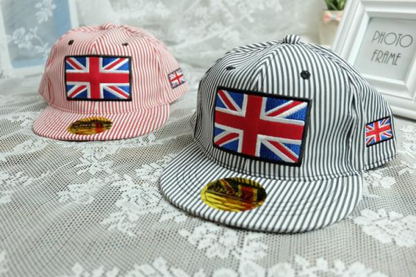 Blank England Flag Snapback Baseball Caps Printed Label / Plastic Closure Available