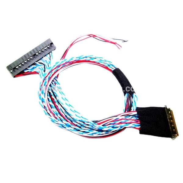 Медные проводники OEM ODM RoHS Соответствующая LVDS кабельная сборка для 30 Pin 40 Pin LCD