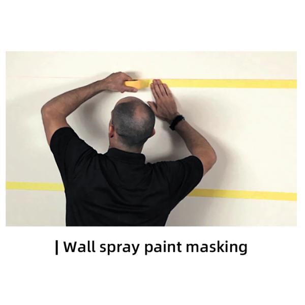 24mm Yellow Masking Tape For Car Heat Resistant And Customized Logo