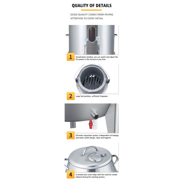 Pizza Duck Oven del pollo del filete de Mini Outdoor Charcoal Bbq Smoker