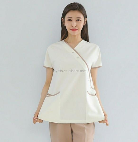 100%cotton Lab Coat  Nurse Doctors Para-medical Hospital Uniform Dress short sleeve surgical gown Best Price from China Factory