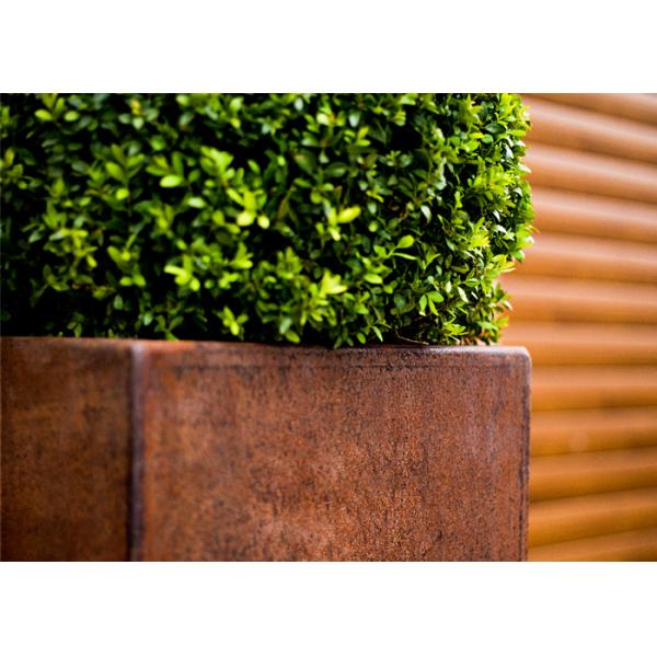Metal Planting Box Rectangular Outdoor Indoor Planter Garden Big Pots Flower