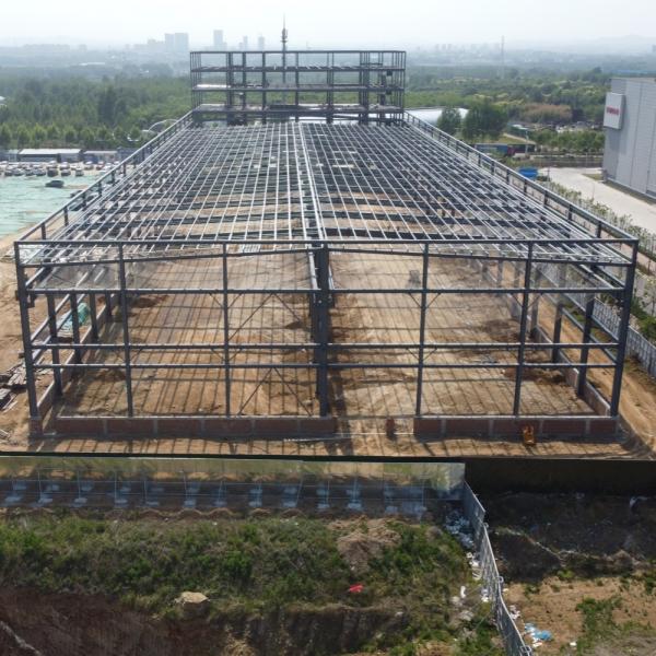 Prefab H-Section Steel Structure Workshop With Bridge Crane Anti-Corrosion