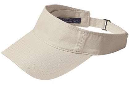 Brushed Cotton Twill Sun Visor Hat With Blank Embroidered Logo / Velcro Closure
