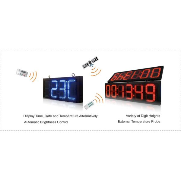 Сигналы безопасности автозаправочных станций светодиодный знак времени и температуры наружной 12 дюймов
