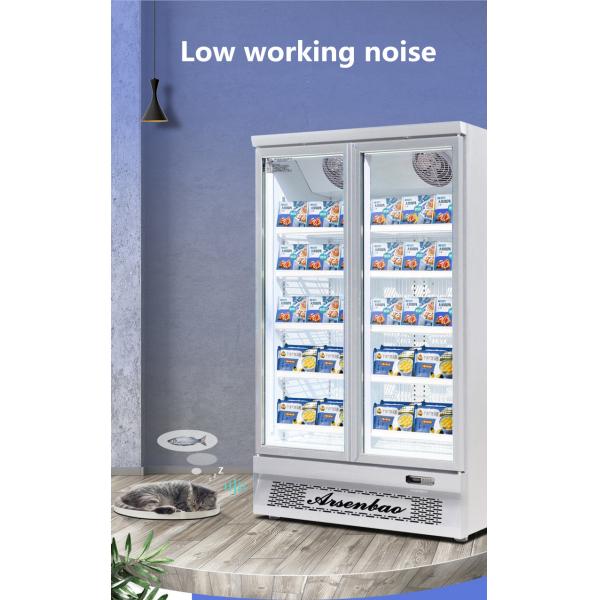 Multiclimate Vertical Glass Door Freezer , 750W 3 Door Merchandiser Refrigerator