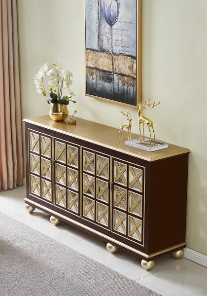 European Neoclassical Hotel Room Cabinets Solid Wood Living Room Against The Wall Storage Cabinet