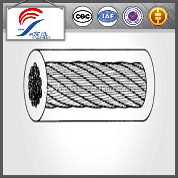 Plastic Covered PVC Coated Stainless Steel Wire Rope 1mm-10mm Diameter