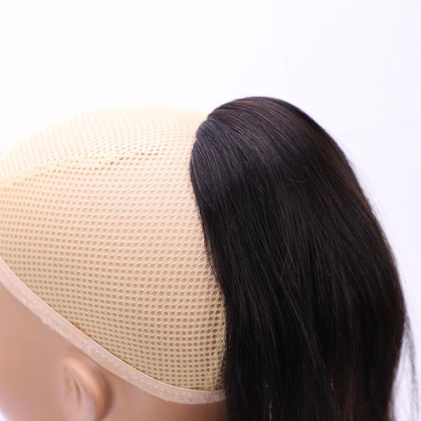 100% Human Hair Clip in Ponytail Extension Straight 16 Inch Raw Virgin Natural Black