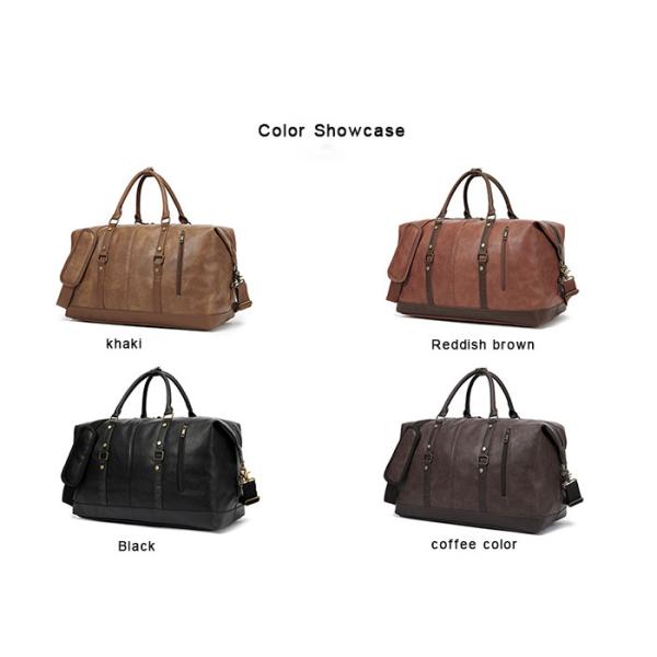 Luxury PU Leather Travel Bags Men'S Overnight Weekender Bags Quilted Leather Weekend Bag