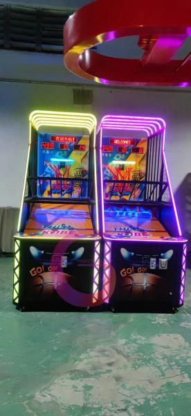 Customized Full Size Kids Coin Operated Basketball Game Electronic Basketball Arcade Machine
