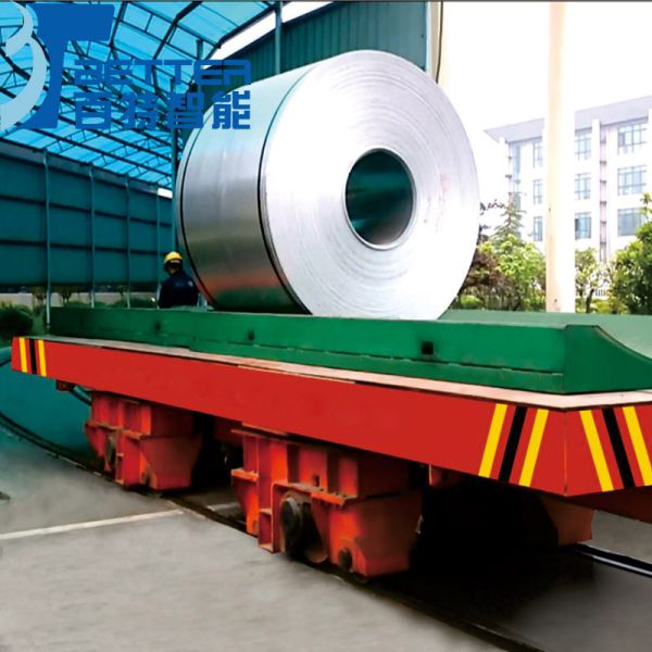 300-ton Load Capacity Electric Coil Transfer Cart with Anti-Explosion and Heat-Resistant Features for Heavy Material Handling