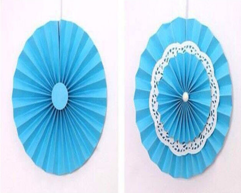 Double paper fan 6 inches 15 cm 8 inches 20 cm 10 inches 25 centimeters 12 inches 30 centimeters 14 inches 35  40 inches