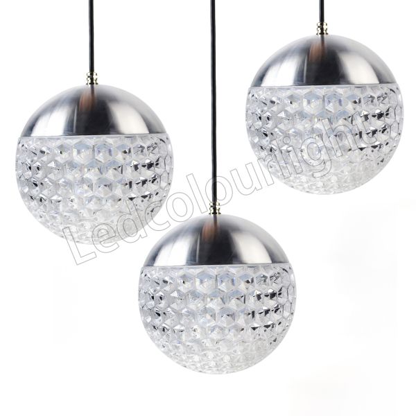 60mm 90mm DMX RGB Hanging Crystal Sphere Lights for Wedding Club Decoration