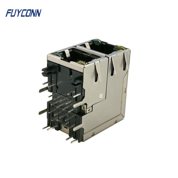 2x1 2 move o conector fêmea do Pin RJ45 da luz 16 do diodo emissor de luz para a rede