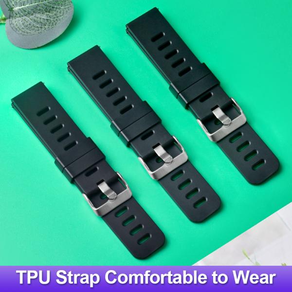 ремешок для часов 22mm TPU резиновый связывает с Адвокатурой весны быстрого выпуска