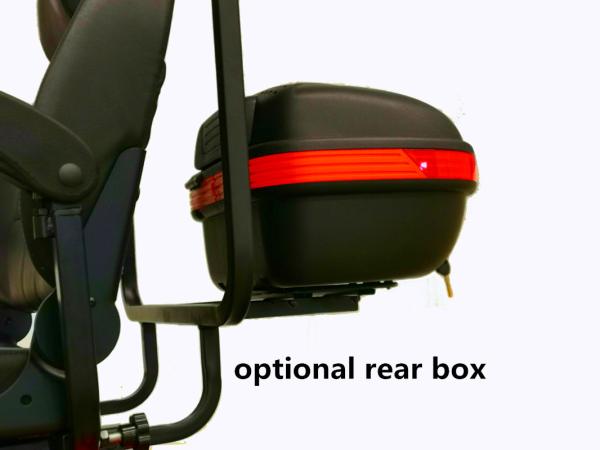grande tamanho 4 Wheel Scooter de Mobilidade Elétrica com teto para homem com deficiência vermelho