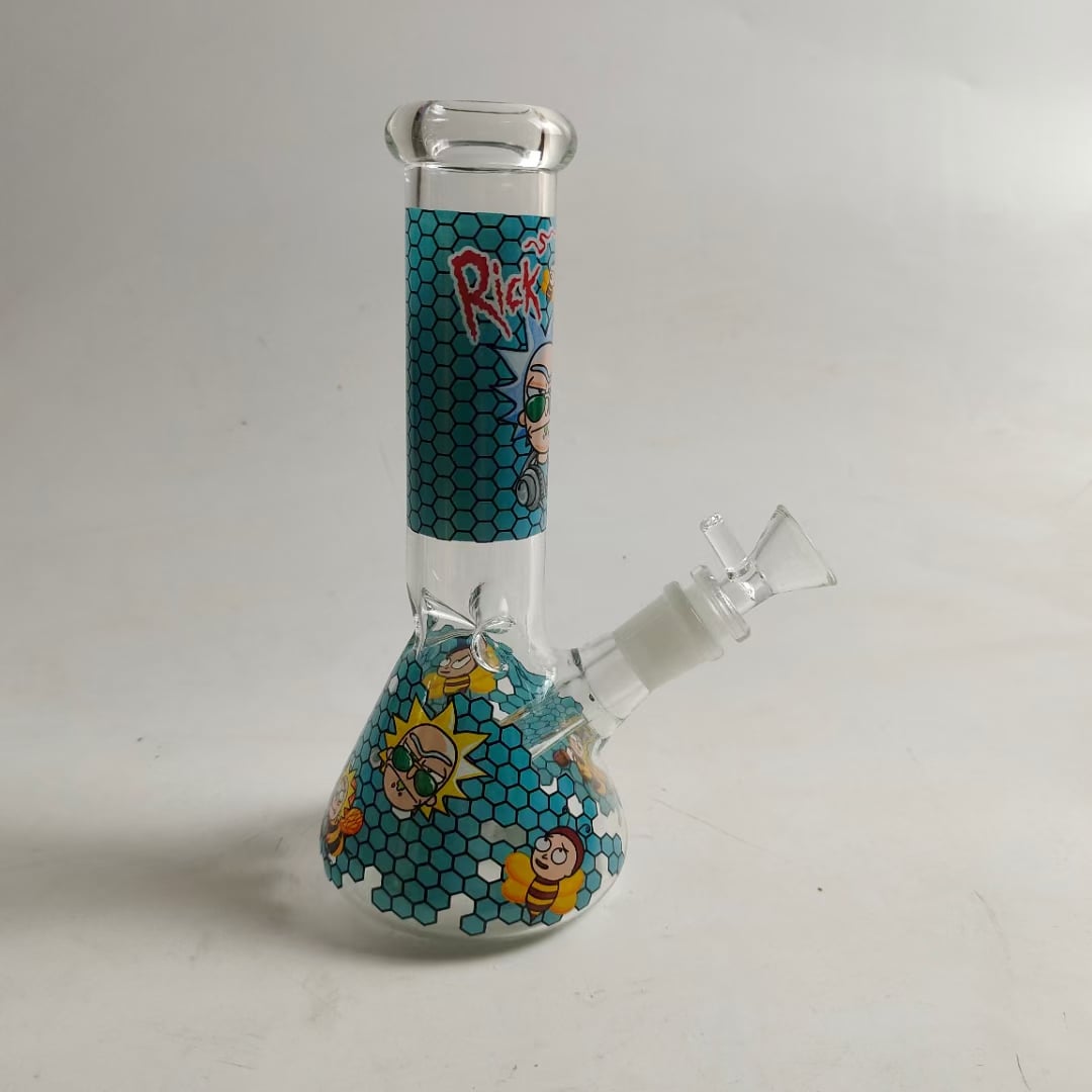 Beaker трубы курения 7mm стекла кальяна льда стеклянный со светящими этикетами 12Inch