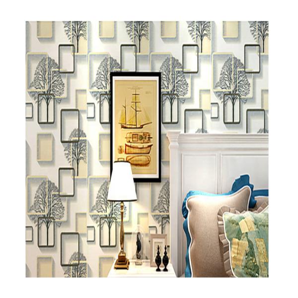 Floral 3D Brick PVC Self Adhesive Wallpaper Roll Heat Insulation