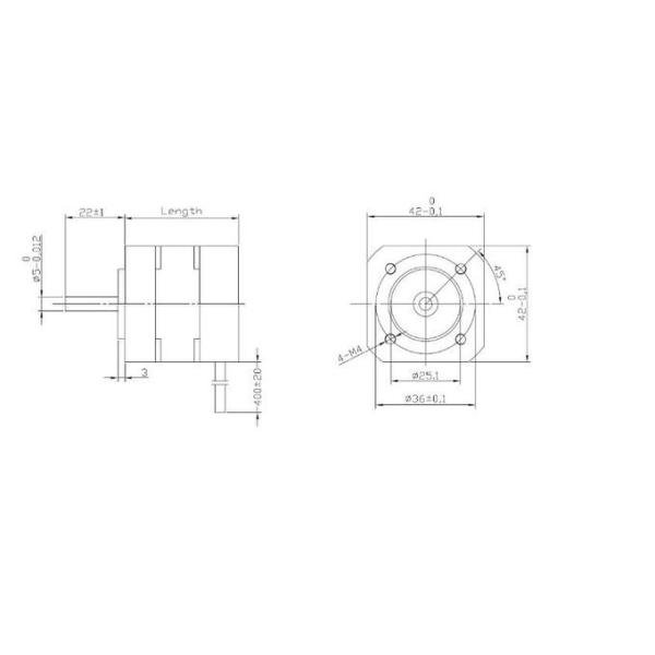 20A 24VDC 4000rpm 0.25N M 3 Phase 8 Pole Bldc Motor
