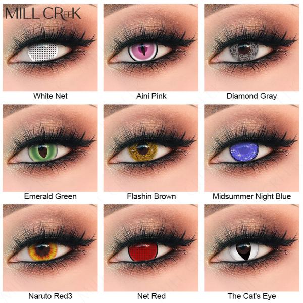 Безопасный костюм круга покрасил зеленый цвет голубое розовое 14.5mm контактных линзов Cosplay