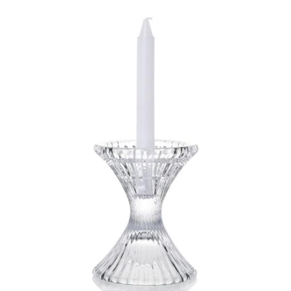 Hot sales customized clear crystal glass candelabra candlestick holder