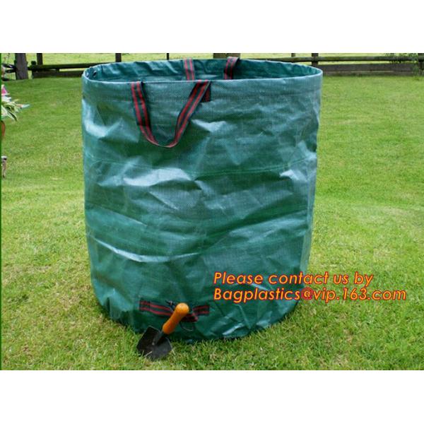 Plastic Garden Large Tip Bag,Self-standing Tip Sacks Make Yard Clean-up Easy,PP woven Garden Leaf Bag,Garden Sack, packs