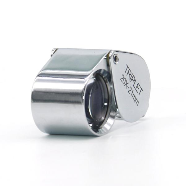Foldable Triplet Lens Jewelry Loupe 20X Gem Identifying