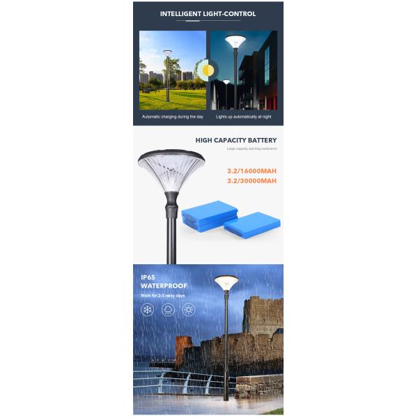 Погода света поляка IP65 сада формы диаманта солнечная устойчивая для парка Coutyard патио