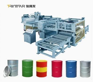 自動鋼太鼓の生産ラインの溶接機