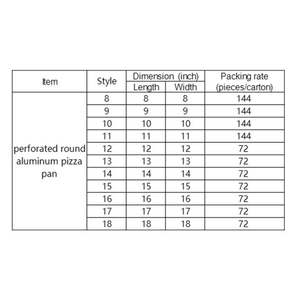 17 inch perforated round aluminum pizza pan punched pizza tray baking tray for bakery or restaurant or bar