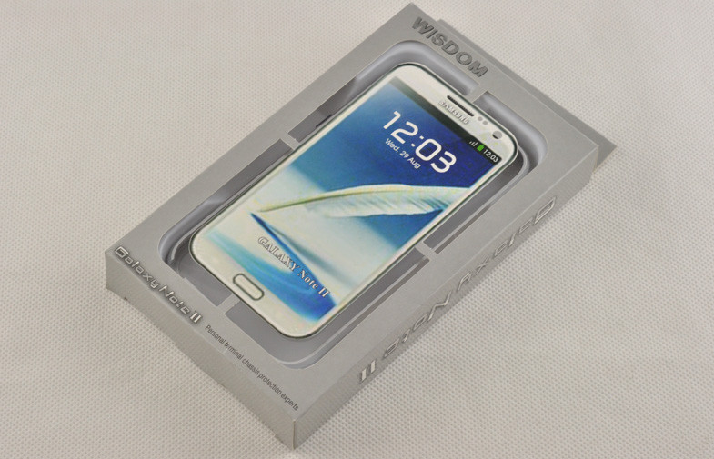Protective Aluminum Bumper Case For Galaxy Note 2 With Silver Metal Frame