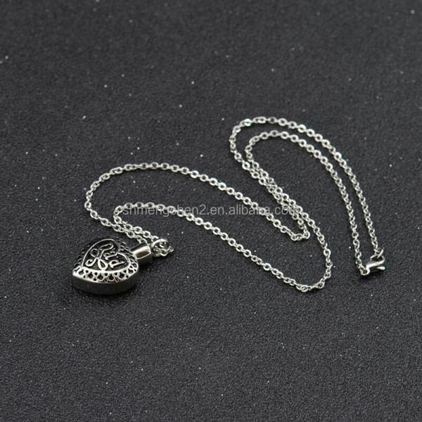 Heart Shape Urn Necklace for Ashes Cremation Jewelry Keepsake Dad Memorial Pendants