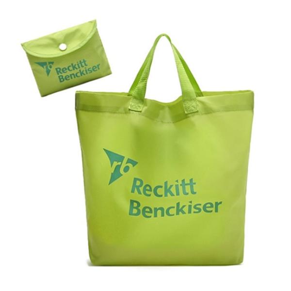Polyester Foldable Reusable Shopping Bags , Durable Over The Shoulder Travel Bag