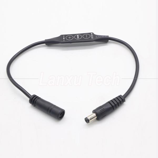 Lumière sans pas de type mâle à femelle jack à baril CC 5,5x2,1 mm 5,5x2,5 mm 3,5x1,35 mm Dimmer câble pour lampe à LED